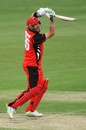 Tom Cooper goes over the infield during his century, South Australia v New South Wales, Ryobi Cup, Adelaide, October 15, 2011
