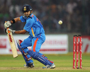Gautam Gambhir guides one to third man during his unbeaten 84, India v England, 2nd ODI, Delhi, October 17 2011