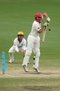 Cullen Bailey defends on the back foot, South Australia v Western Australia, Sheffield Shield, day four, Adelaide, October 28 2011
