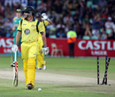 Shaun Marsh perished to JP Duminy's offspin, South Africa v Australia, 3rd ODI, Durban, October 28, 2011