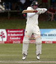 Malcolm Waller gets on his toes to keep one down, Zimbabwe v New Zealand, only Test, Bulawayo, 5th day, November 5, 2011