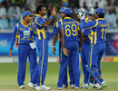 Dilhara Fernando is congratulated on dismissing Misbah-ul-Haq, Pakistan v Sri Lanka, 2nd ODI, Dubai, November 14, 2011 