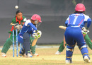 Yuko Saito was one of Salma Khatun's five wickets, Bangladesh Women v Japan Women, Group B match, ICC Women's World Cup Qualifier, Savar, November 15, 2011