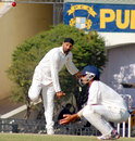 Harbhajan Singh flights one, Punjab v Saurashtra, Mohali, Ranji Trophy Elite 2011-12, 3rd round, 1st day, November 17, 2011 