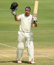 Jesse Ryder celebrates his blistering century, Australia A v New Zealanders, Brisbane, Day 4, November 27, 2011 