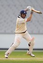 David Hussey punches through the off side, Victoria v Queensland, Sheffield Shield, Melbourne, 3rd day, December 4, 2011