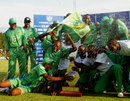 Mountaineers celebrate winning the Stanbic Bank 20 final, Mashonaland Eagles v Mountaineers, Stanbic Bank 20 Series final, Harare, December 4, 2011 
