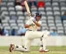 Usman Khawaja sweeps on his way to a half-century, Cricket Australia Chairman's XI v Indians, Canberra, 3rd day, December 21, 2011