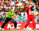 Brad Hodge launches one into the leg side, Sydney Thunder v Melbourne Renegades, BBL 2011-12, Sydney, December 30, 2011