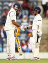 VVS Laxman has a chat with Sachin Tendulkar, Cricket Australia Chairman's XI v Indians, Canberra, 2nd day, December 16, 2011