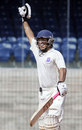 Chirag Khurana celebrates his second first-class century, Tamil Nadu v Maharashtra, Ranji Trophy 2011-12, quarter-final, Chennai, January 5, 2012