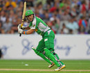 David Hussey works one behind square on the leg side, Melbourne Renegades v Melbourne Stars, BBL 2011-12, Melbourne, January 7, 2012
