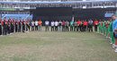 The England Lions and Bangladesh A teams pay respect to Manzur Ahmed, 2nd unofficial ODI, Chittagong, January 10, 2012