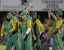 South Africa get together after a wicket, South Africa v Sri Lanka, 1st ODI, Paarl, January 11, 2012
