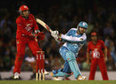 Daniel Vettori slugs a ball to the leg side, Melbourne Renegades v Brisbane Heat, BBL, Melbourne, January 12, 2012