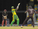 Darren Sammy bangs Anthony Martin down the ground, Leeward Islands v Windward Islands, Caribbean T20 2011-12, Group A match, Barbados, January 17, 2012