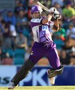 Owais Shah cuts during his 49 off 30 balls, Hobart Hurricanes v Melbourne Renegades, BBL, Hobart, January 18, 2012