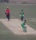 Tymal Mills sends one down, Bangladesh A v England Lions, 5th unofficial ODI, Sylhet, January 18, 2012