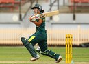 Lisa Sthalekar plays through the on side during her half-century, Australia v New Zealand, 2nd Women's T20, North Sydney Oval, January 21, 2012