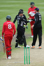New Zealand celebrate going 1-0 up in the series, New Zealand v Zimbabwe, 1st ODI, Dunedin, February 3, 2012
