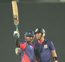 Dwayne Bravo struck twice in the first four balls, Chittagong Kings v Duronto Rajshahi, Bangladesh Premier League, Mirpur, February 10, 2012 