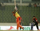 Kieron Pollard hits one of five sixes in 15 balls, Barisal Burners v Dhaka Gladiators, Bangladesh Premier League, Mirpur, February 14, 2012