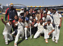 East Zone celebrate with the Duleep Trophy, Duleep Trophy, Central Zone v East Zone, Indore, 3rd day, February 14, 2012