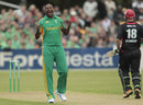 Lonwabo Tsotsobe claimed a hat-trick, Canterbury v South Africans, Twenty20, Christchurch, February 15, 2012 