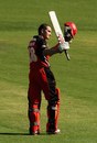 Michael Klinger celebrates his century, Victoria v South Australia, Ryobi Cup, Melbourne, February 18, 2012