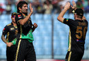 Sylhet's Sohail Tanvir celebrates a wicket, Khulna Royal Bengals v Sylhet Royals, BPL, Chittagong, February 18, 2012