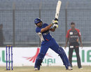 Nazmul Hossain Milon chances his arm, Barisal Burners v Khulna Royal Bengals, BPL, Chittagong, February 22, 2012