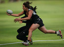 Kate Broadmore plays touch rugby after the fourth Twenty20 was washed out, New Zealand Women v England Women, 4th T20, Invercargill, February 25, 2012