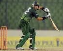 Misbah-ul-Haq plays one square on the off side, Pakistan v Sri Lanka, Asia Cup, Mirpur, March 15, 2012