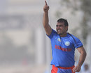 Samiullah Shenwari celebrates one of his four scalps, Canada v Afghanistan, ICC World Twenty20 qualifier, Dubai, March 18, 2012 