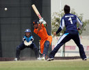 Tom Cooper drives during his innings of 60, Netherlands v Scotland, World Twenty20 Qualifier, Dubai, March 22, 2012