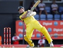 Brett Lee attacks during his half-century, West Indies v Australia, 4th ODI, Gros Islet, March 23, 2012