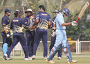 Punjab celebrate a wicket after getting rid of Ajit Agarkar, Mumbai v Punjab, Syed Mushtaq Ali Trophy, 2nd semi-final, Mumbai, March 26, 2012