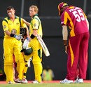Michael Hussey and George Bailey after securing the win, West Indies v Australia, 1st Twenty20, St Lucia