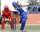 Raymond van Schoor drives a ball, Namibia v Canada, ICC WCL Championship, April 10, 2012