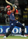 Kevin Pietersen cracks one through point, Delhi Daredevils v Chennai Super Kings, IPL 2012, Delhi, April 10, 2012