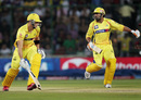 Faf du Plessis and M Vijay were involved in a mix-up, Delhi Daredevils v Chennai Super Kings, IPL 2012, Delhi, April 10, 2012