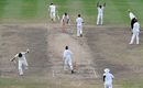 The Australians run through for their winning single, West Indies v Australia, 1st Test, Barbados, 5th day, April 11, 2012