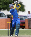 Christi Viljoen drives during his 50, Namibia v Canada, ICC World Cricket League Championship, 24th match, Windhoek, April 12, 2012