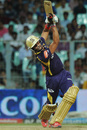 Manoj Tiwary lofts down the ground, Kolkata Knight Riders v Rajasthan Royals, IPL 2012, Kolkata, April 13, 2012