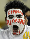 A Kings XI Punjab fan cheers for his side, Kings XI Punjab v Pune Warriors, IPL, Mohali, April 12, 2012