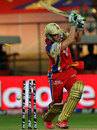 AB de Viliers is bowled by Siddharth Trivedi, Royal Challengers Bangalore v Rajasthan Royals, IPL 2012, Bangalore, April 15, 2012