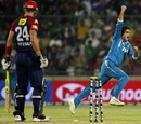 Sourav Ganguly celebrates the wicket of Kevin Pietersen, Delhi Daredevils v Pune Warriors, IPL 2012, Delhi, April 21, 2012