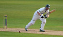 Neil Edwards batting with Nottinghamshire well behind, Nottinghamshire v Somerset, Trent Bridge, 3rd day, April, 21, 2012