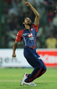 Shahbaz Nadeem removed Ambati Rayudu and Kieron Pollard off successive deliveries, Delhi Daredevils v Mumbai Indians, IPL, Delhi, April 27, 2012