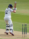 Richard Coughtrie is bowled for a duck by Azhar Mahmood, Kent v Gloucestershire, County Championship Division Two, 1st day, Canterbury, April 26, 2011